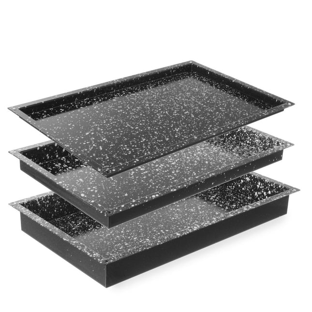 Hendi gastronormbak 1/1 20 mm geëmailleerd – vlakke emaille GN-plaat voor oven en buffet