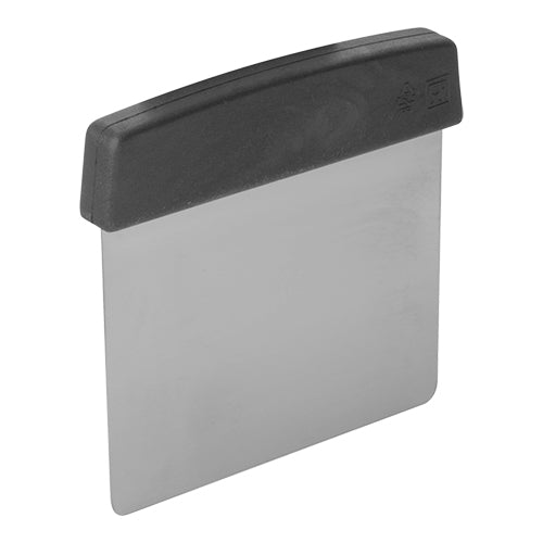 EMGA deegschraper staal 15x12 cm – grote stalen deegkrabber voor bakkerij en horeca