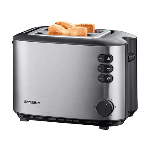 EMGA broodrooster 2-sleuven aluminium/zwart – toaster voor ontbijtbuffet en kantine