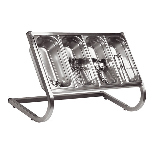 EMGA garneerunit 4x 1/3 GN – RVS koeleiland voor toppings in snackbar en keuken
