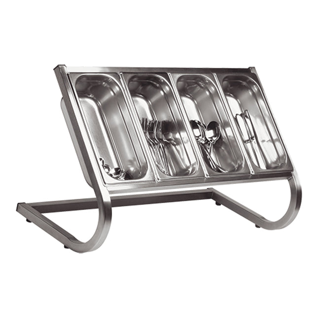 EMGA garneerunit 4x 1/3 GN – RVS koeleiland voor toppings in snackbar en keuken