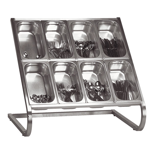 EMGA garneerunit RVS 8x 1/3 GN – ruime toppingunit voor restaurant en cateringkeuken