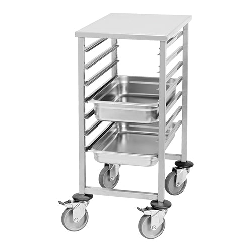 EMGA regaalwagen 7 niveaus voor 1/1 GN – compacte transportwagen voor de horecakeuken