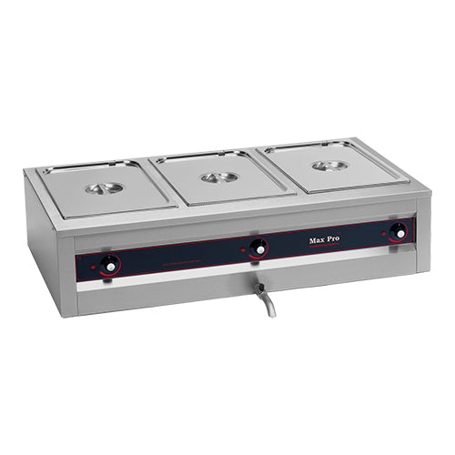 EMGA bain-marie 3x 1/1 GN 200 mm – ruime warmhoudunit voor restaurant en catering