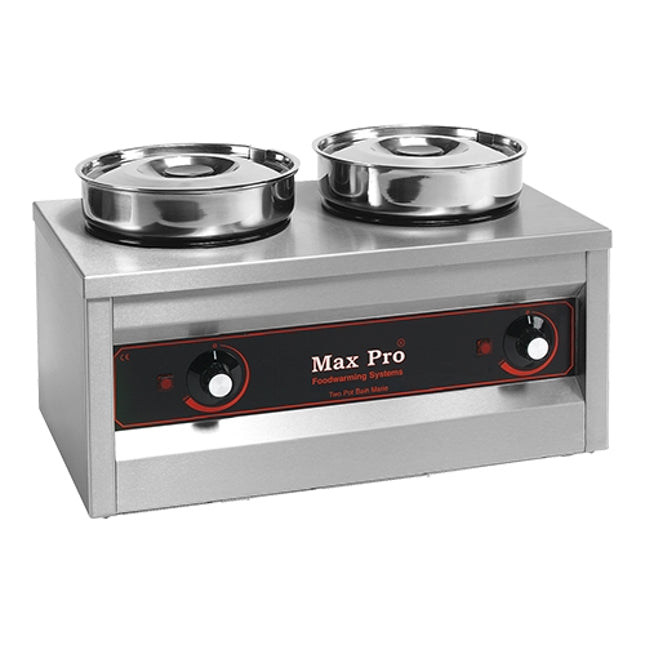 EMGA Maxpro foodwarmer met 2 potten – dubbele soepketel voor horeca en evenementen