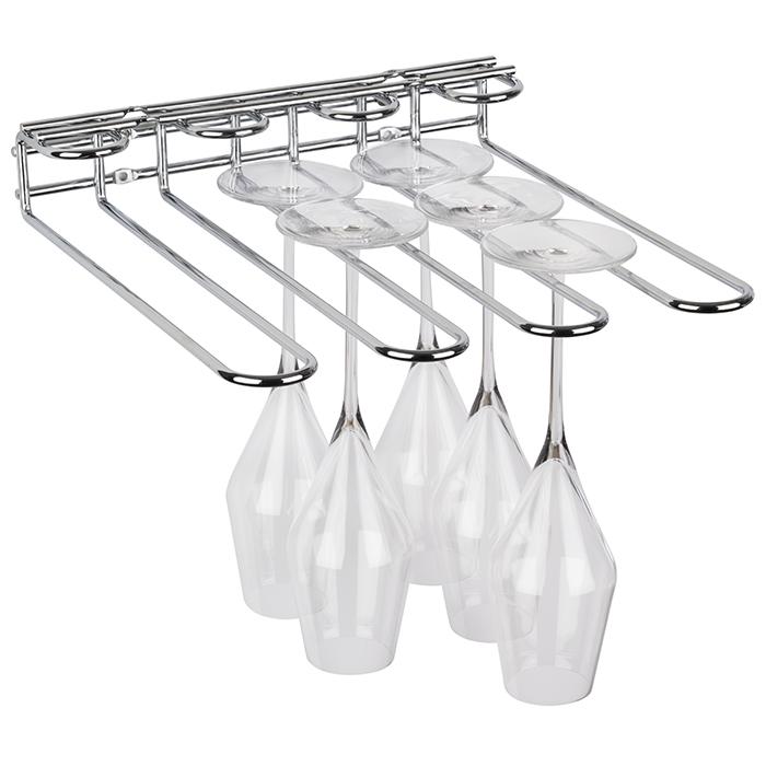 APS glazenrail verchroomd 32 cm detail - ophangrail voor glazen