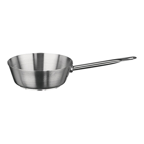 EMGA sauteuse RVS Ø 16 cm conisch – kleine roestvrijstalen pan voor sauzen en reducties