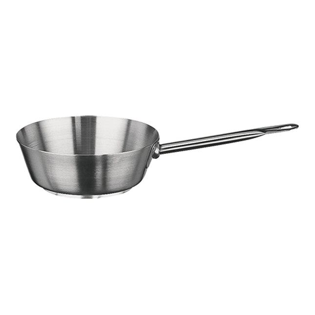 EMGA sauteuse RVS Ø 24 cm conisch – ruime sauteerpan voor de professionele keuken
