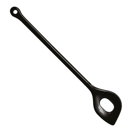 EMGA schuimspaan zwart 31 cm – kunststof lepel met gaten voor de keuken