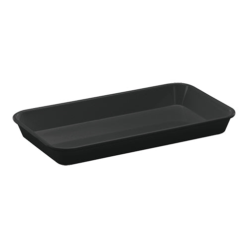 EMGA vleesbak 290x160x35 mm zwart – lage kunststof opslagbak voor vlees