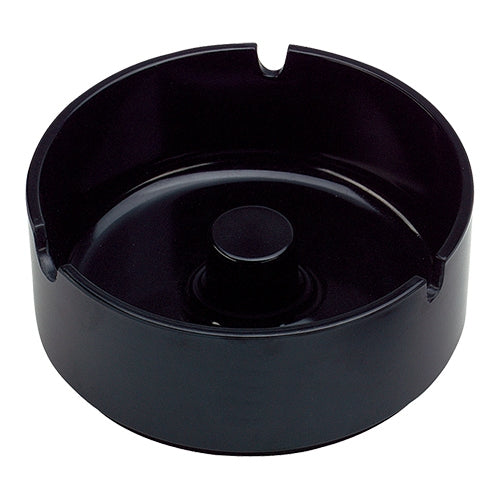 EMGA melamine asbak 12,5 cm zwart – onbreekbare asbak voor terras en café
