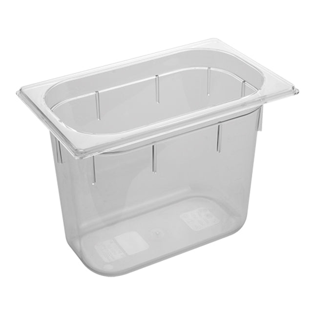 EMGA GN bak polycarbonaat 1/4 200 mm – diepe transparante gastronormbak voor de keuken