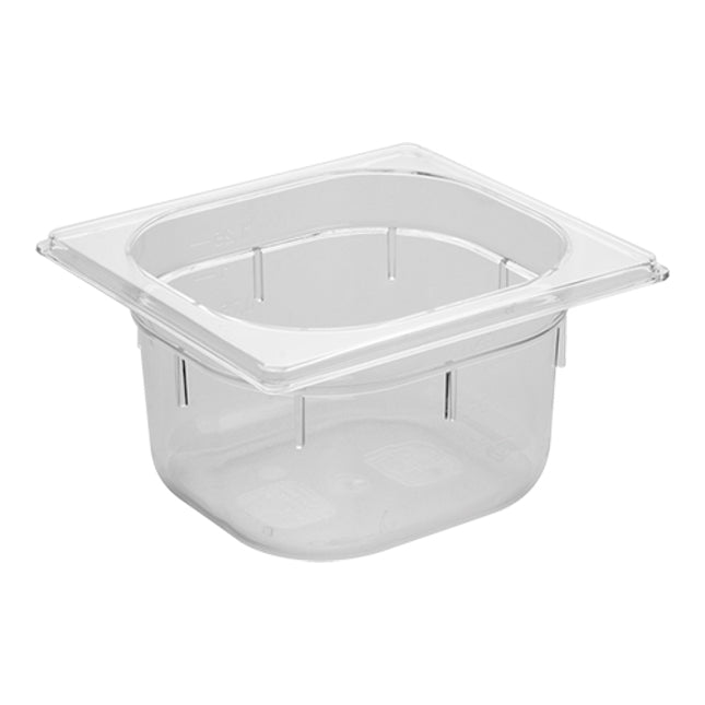 EMGA GN bak polycarbonaat 1/6 100 mm – transparante gastronormbak voor de keuken