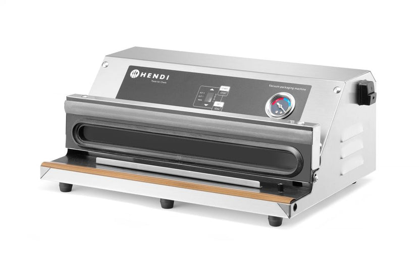 Roestvrijstalen vacuummachine Hendi met 350 mm sealbalk voor sous-vide en voedselopslag