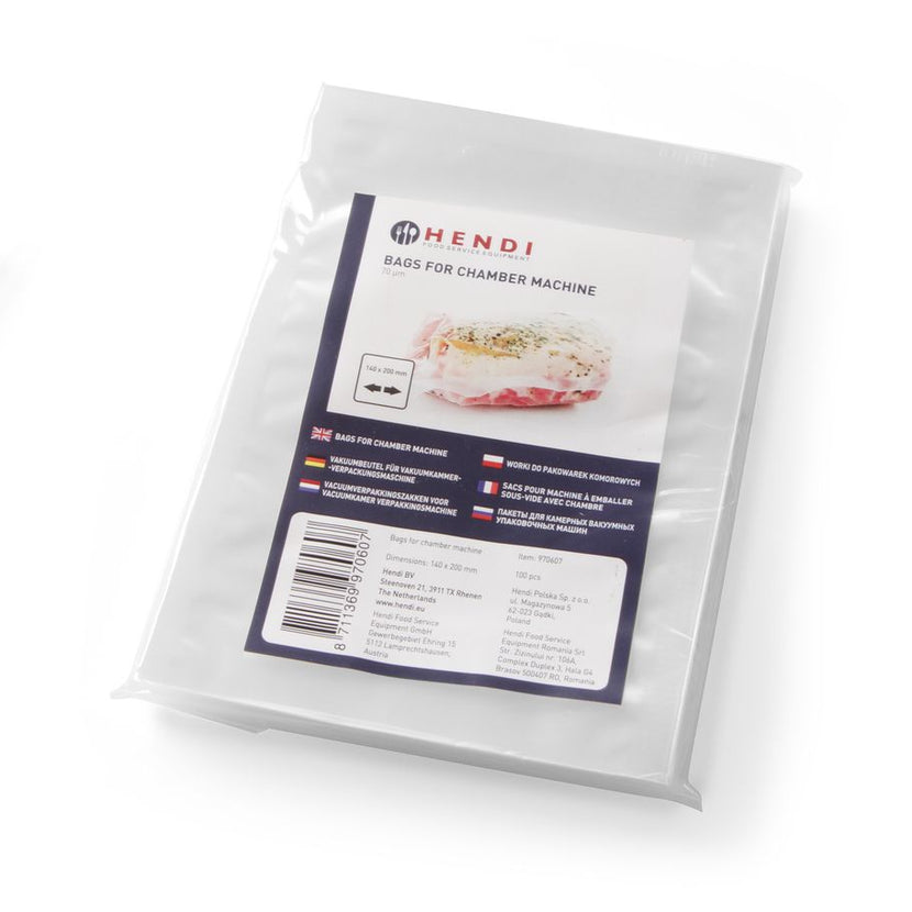 Hendi vacuumverpakkingszakken 160x230 mm, 100 stuks – vacuumzakken voor sous-vide en opslag