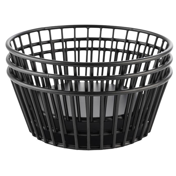 APS zwarte metalen mand Ø 17 cm detail – serveermandje voor friet, brood en tapas