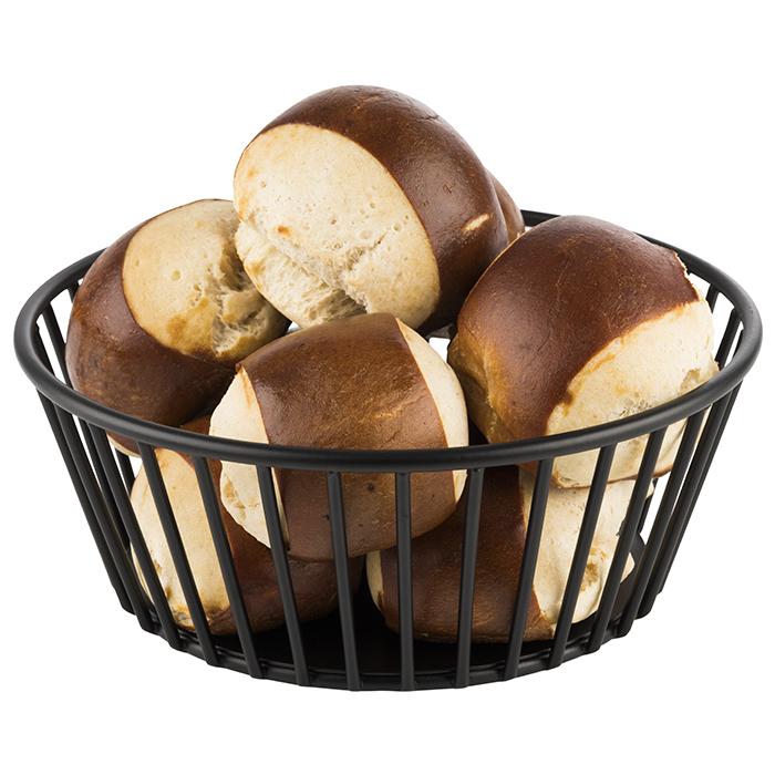 APS Urban Basket zwart metaal – industriële presentatiemand voor brood en snacks