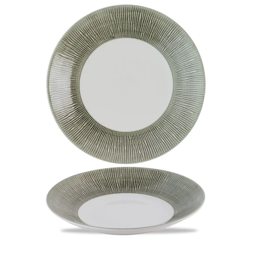 Churchill Bamboo Spinwash diep coupe bord Ø 28,1 cm – groot getextureerd bord voor restaurants