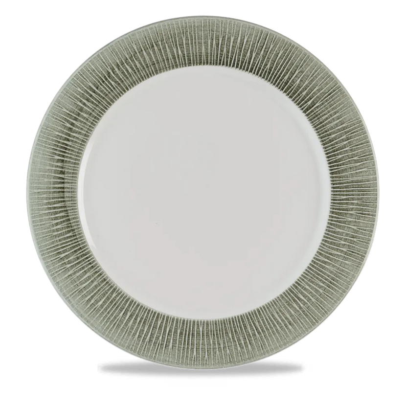 Churchill Bamboo Spinwash presentatiebord Ø 30,5 cm – groot getextureerd bord voor fine dining