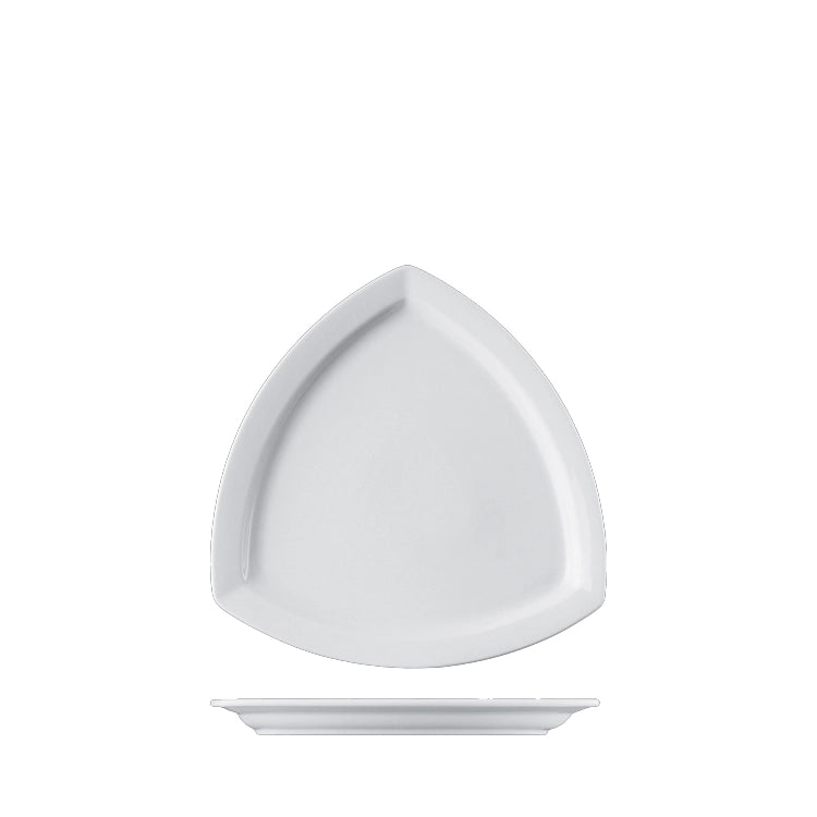 Lillien Mirabell driehoekig bord 26 cm - porseleinen designbord voor fine dining