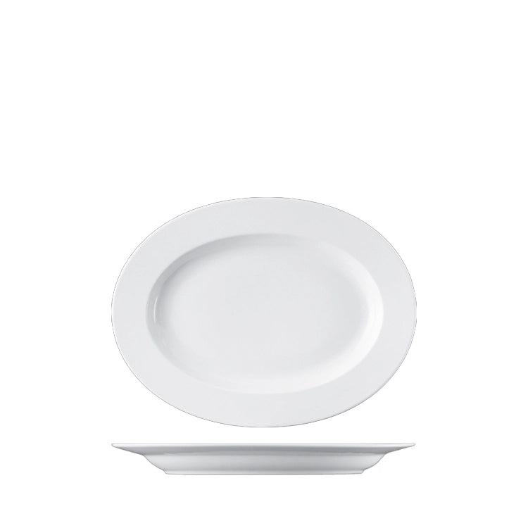 Lillien Mirabell ovale schaal 33 cm - porseleinen serveerschaal voor vlees en vis