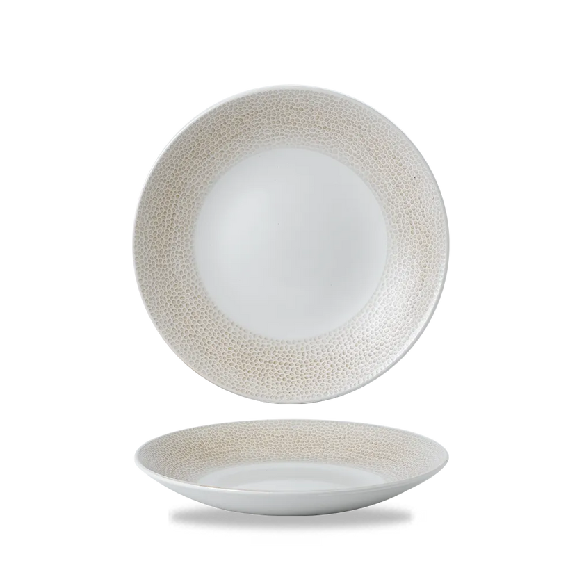 Churchill Isla Spinwash Sand diep coupebord 25,5 cm – keramisch pastabord voor restaurants