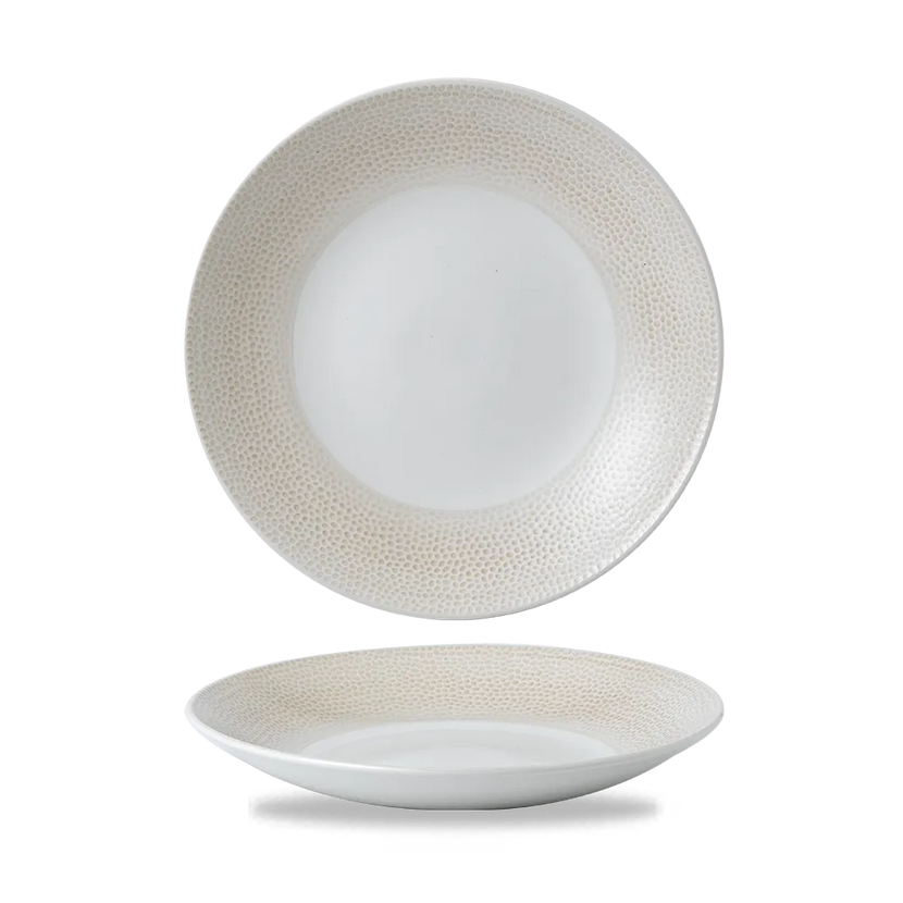Churchill Isla Spinwash Sand diep coupebord 28,1 cm – groot keramisch bord voor de horeca