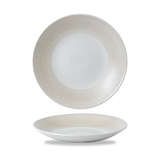 Churchill Isla Spinwash Sand diep coupebord 28,1 cm – groot keramisch bord voor de horeca