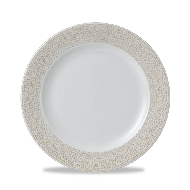 Churchill Isla Spinwash Sand bord op voet 27,6 cm – keramisch presentatiebord voor fine dining