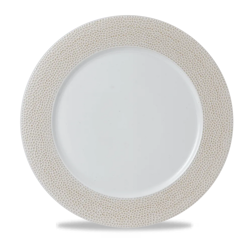 Churchill Isla Spinwash Sand presentatiebord 30 cm – groot keramisch serveerbord voor restaurants