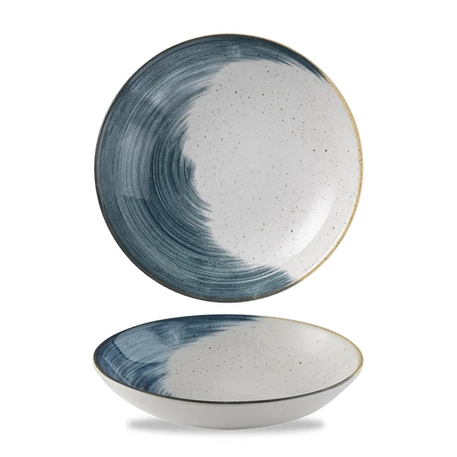 Churchill Stonecast Accents Blueberry coupe kom – blauwe stoneware kom voor de horeca