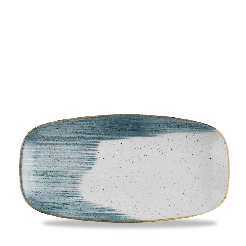 Churchill Stonecast Accents Blueberry Chefs langwerpig bord – blauw stoneware serveerbord
