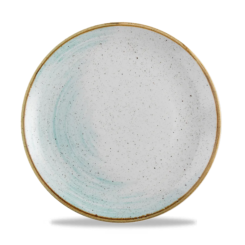 Churchill Stonecast Accents Duck Egg Evolve coupe bord – lichtblauw stoneware bord voor restaurants