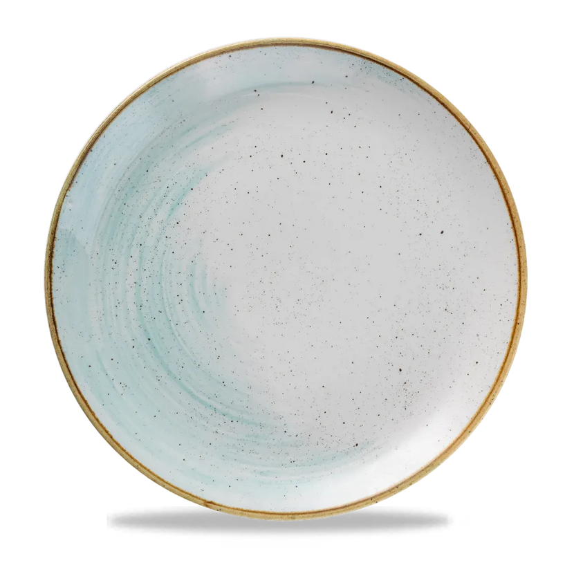 Churchill Stonecast Accents Duck Egg Evolve coupe bord – pastelblauw keramisch bord voor de horeca