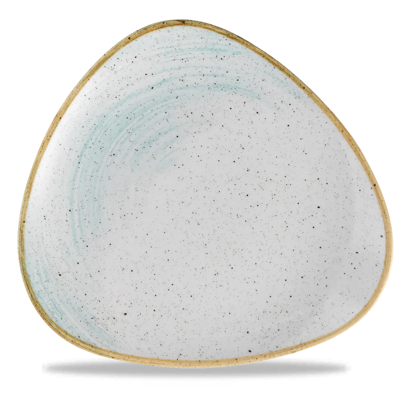 Churchill Stonecast Accents Duck Egg Lotus bord – pastelblauw stoneware bord met lotusvorm