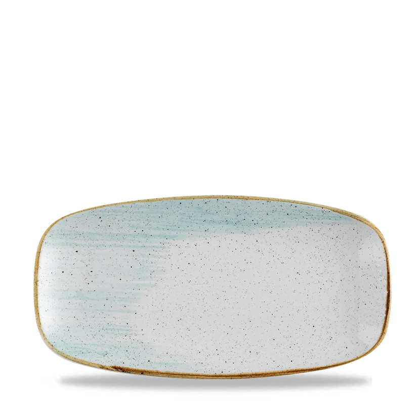 Churchill Stonecast Accents Duck Egg Chefs langwerpig bord – pastelblauw stoneware serveerbord