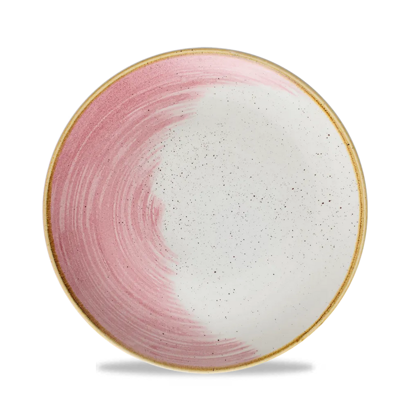 Churchill Stonecast Accents Petal Pink Evolve coupe bord – roze keramische plaat voor fine dining