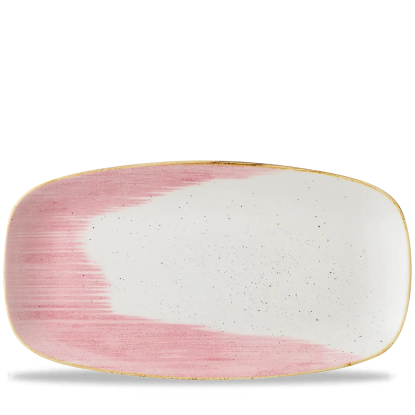 Churchill Stonecast Accents Petal Pink Chefs langwerpig bord – zachtroze keramische plaat