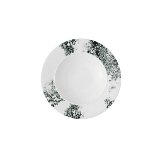 Churchill Ambience Smoke Black kom smalle rand 28 cm – zwart porseleinen kom voor soep en pasta