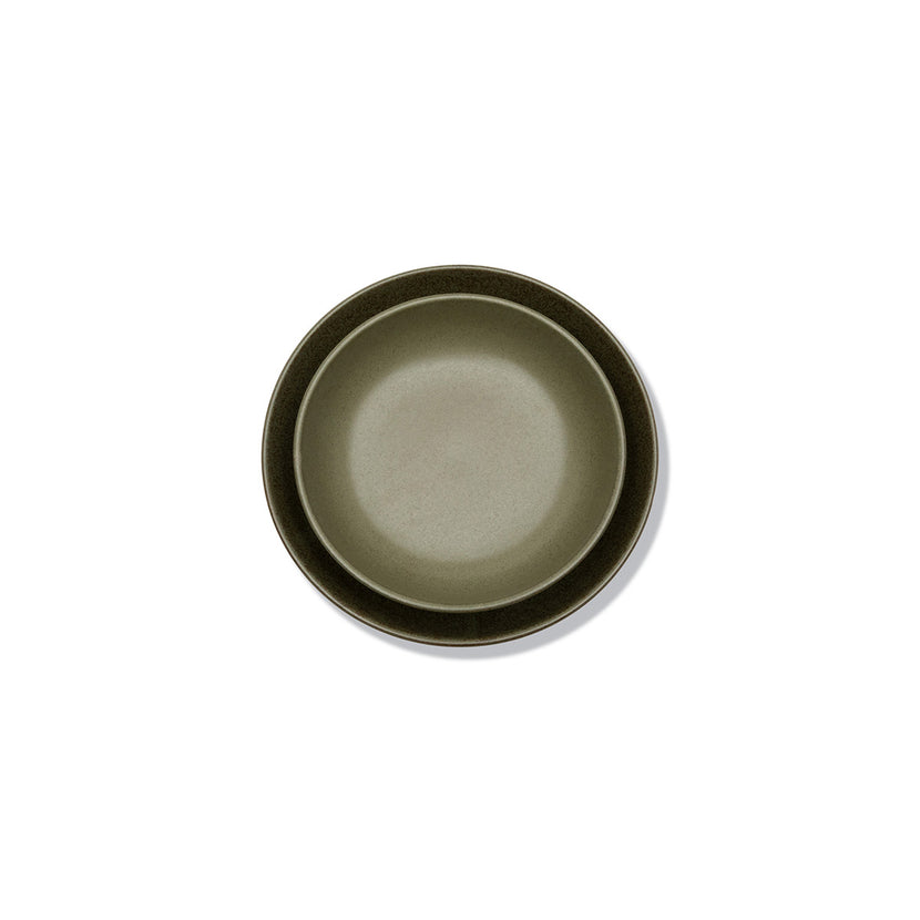 Serax Surface diep bord S Camo Green 16x16x4 cm – groen servies voor voorgerechten