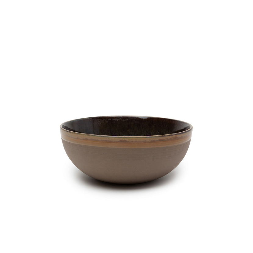 Serax Surface serveerschaal L indigrijs Ø 23,5 cm – ruime serveerkom voor restaurant en horeca