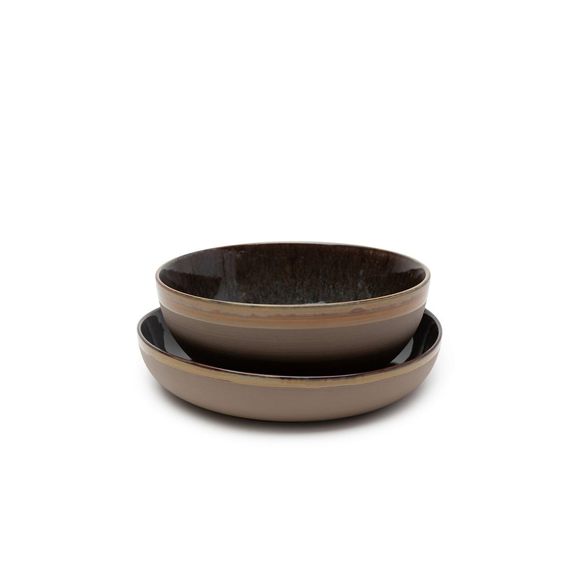 Serax Surface schaal L indigrijs H 9,5 cm – diepe serveerschaal voor de horeca