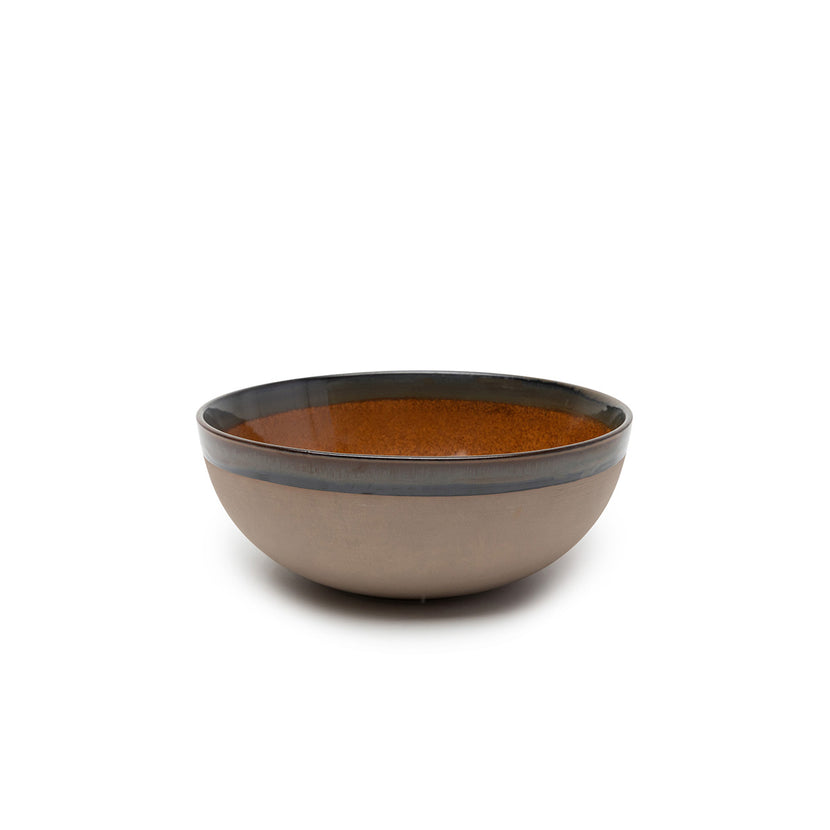 Serax Surface serveerschaal L roestbruin Ø 23,5 cm – ruime serveerkom voor restaurant en horeca