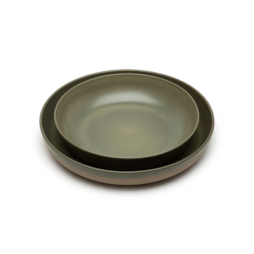 Serax Surface serveerbord camogroen H 5,5 cm – diep serveerbord voor buffet en catering