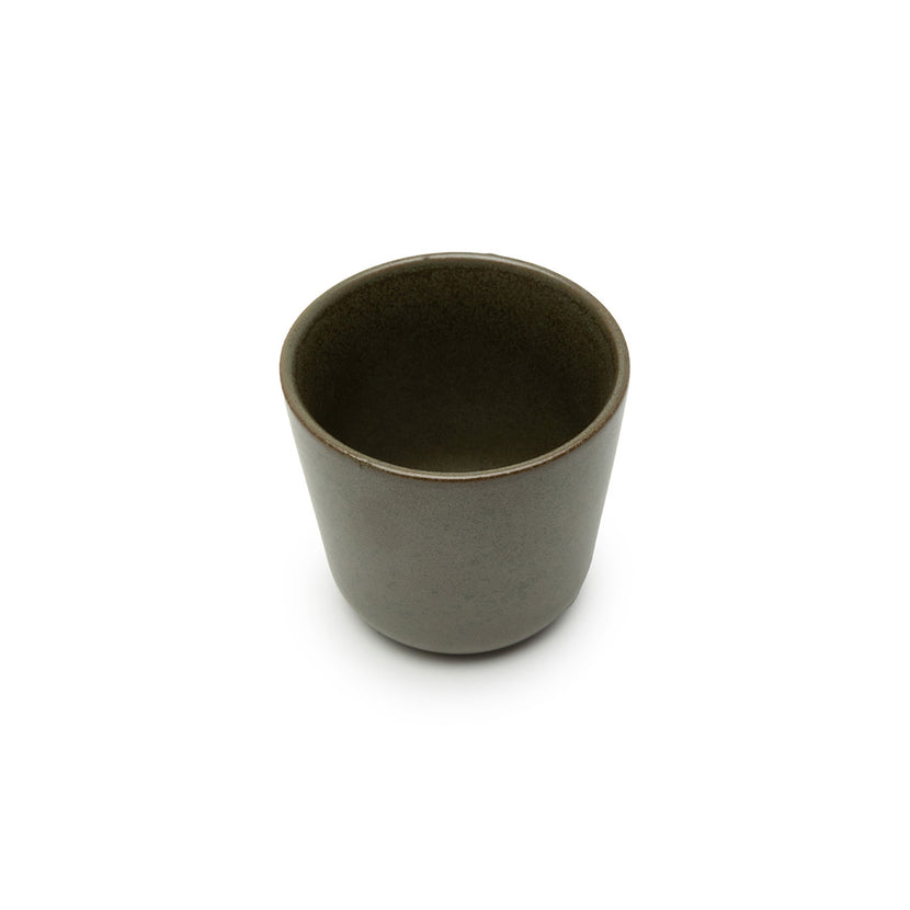 Serax Surface beker zonder oor groen H 8,5 cm – strakke mok voor de horeca