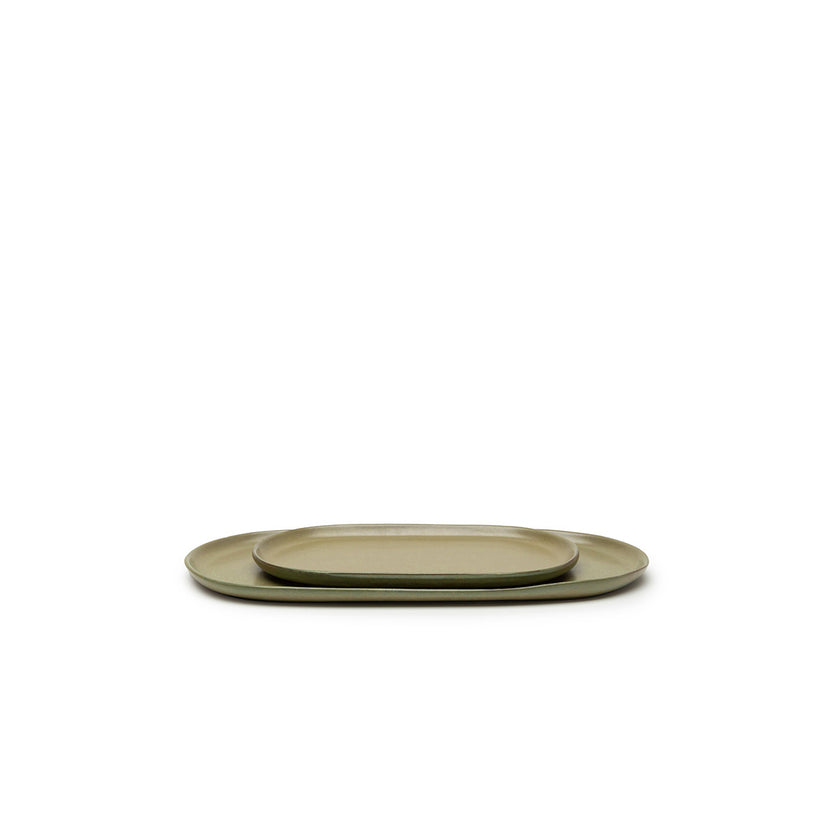 Serax Surface tapasschaal klein camogroen – smal serveerbord voor borrelhapjes in de horeca