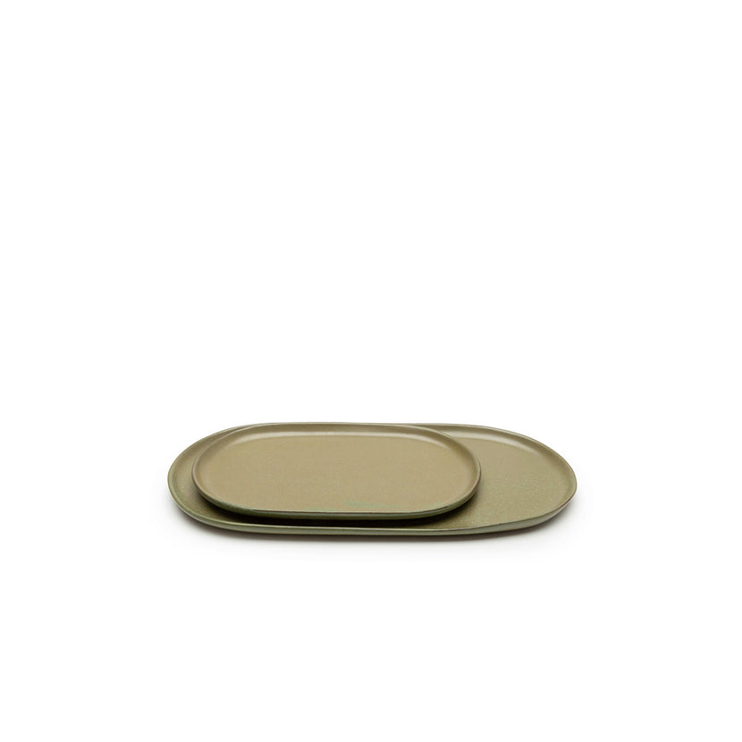 Serax Surface tapasbord camogroen 25 cm – rechthoekig bord voor tapas en amuses