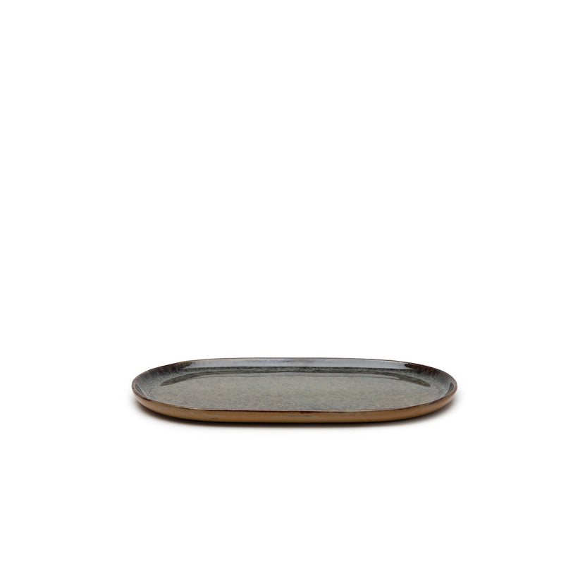 Serax Surface tapasbord S indigrijs 25 x 15 cm – klein langwerpig bord voor restaurant en bar