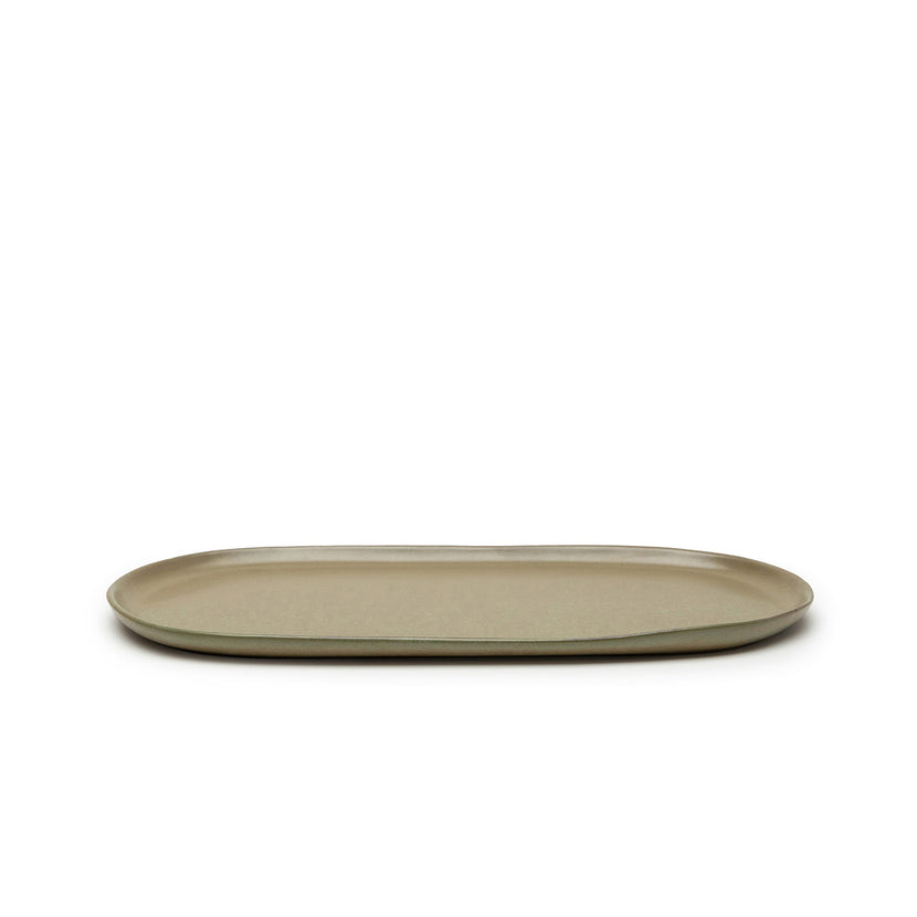 Serax Surface tapasbord L camogroen 35,5 x 17 cm – langwerpig bord voor restaurant en bar