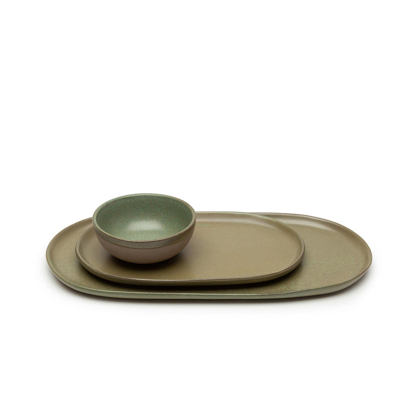 Serax Surface serveerbord tapas L groen – rechthoekig bord voor restaurant en catering